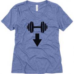 Ladies Relaxed Fit Super Soft Triblend V-Neck Tee