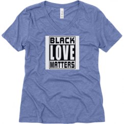 Ladies Relaxed Fit Super Soft Triblend V-Neck Tee