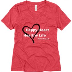 Ladies Relaxed Fit Super Soft Triblend V-Neck Tee