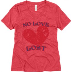 Ladies Relaxed Fit Super Soft Triblend V-Neck Tee