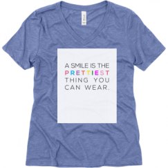 Ladies Relaxed Fit Super Soft Triblend V-Neck Tee