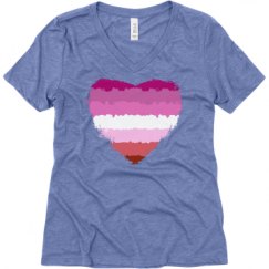 Ladies Relaxed Fit Super Soft Triblend V-Neck Tee