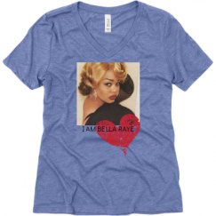 Ladies Relaxed Fit Super Soft Triblend V-Neck Tee