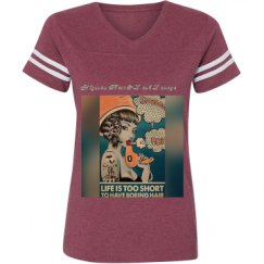 Ladies Relaxed Fit Vintage Sports Tee