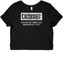 Ladies Slim Fit Crop Top Tee