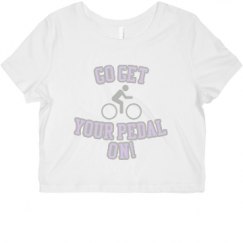 Ladies Slim Fit Crop Top Tee