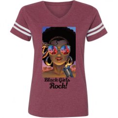 Ladies Relaxed Fit Vintage Sports Tee