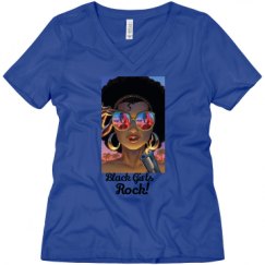 Ladies Relaxed Fit V-Neck Tee