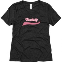 Ladies Relaxed Fit Super Soft Triblend V-Neck Tee