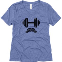 Ladies Relaxed Fit Super Soft Triblend V-Neck Tee