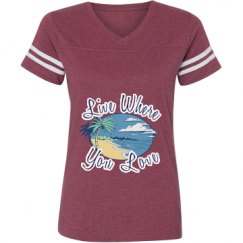 Ladies Relaxed Fit Vintage Sports Tee