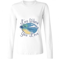 Ladies Relaxed Fit Basic Long Sleeve Tee