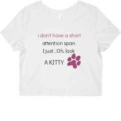 Ladies Slim Fit Crop Top Tee