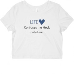 Ladies Slim Fit Crop Top Tee