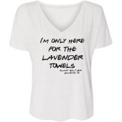 Ladies Flowy Slouchy V-Neck Tee