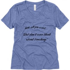 Ladies Relaxed Fit Super Soft Triblend V-Neck Tee