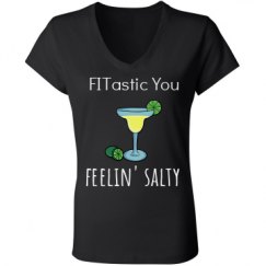 Ladies Slim Fit V-Neck Jersey Tee