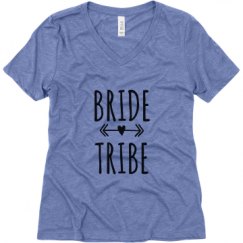 Ladies Relaxed Fit Super Soft Triblend V-Neck Tee