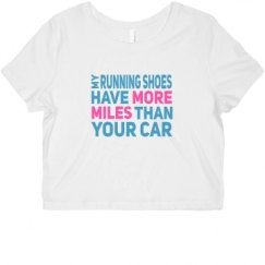 Ladies Slim Fit Crop Top Tee