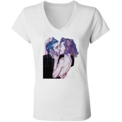 Ladies Slim Fit V-Neck Jersey Tee