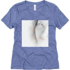Ladies Relaxed Fit Super Soft Triblend V-Neck Tee