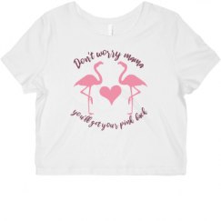 Ladies Slim Fit Crop Top Tee