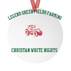 Metal Round Christmas Ornament