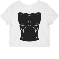 Ladies Slim Fit Crop Top Tee