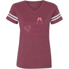 Ladies Relaxed Fit Vintage Sports Tee