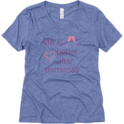 Ladies Relaxed Fit Super Soft Triblend V-Neck Tee