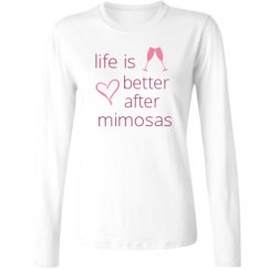 Ladies Relaxed Fit Basic Long Sleeve Tee