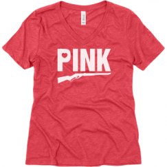 Ladies Relaxed Fit Super Soft Triblend V-Neck Tee