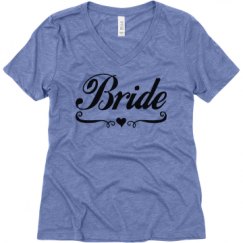 Ladies Relaxed Fit Super Soft Triblend V-Neck Tee