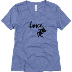 Ladies Relaxed Fit Super Soft Triblend V-Neck Tee