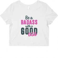 Ladies Slim Fit Crop Top Tee