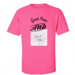 Unisex Ultra Cotton Safety Neon Crewneck Tee