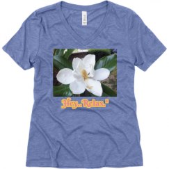 Ladies Relaxed Fit Super Soft Triblend V-Neck Tee