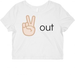 peace out crop T shirt