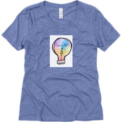 Ladies Relaxed Fit Super Soft Triblend V-Neck Tee