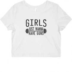 Ladies Slim Fit Crop Top Tee