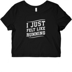 Ladies Slim Fit Crop Top Tee