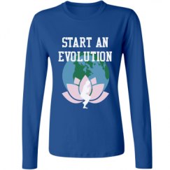 Ladies Relaxed Fit Basic Long Sleeve Tee