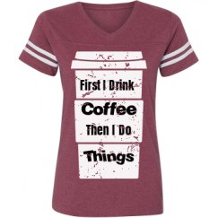 Ladies Relaxed Fit Vintage Sports Tee