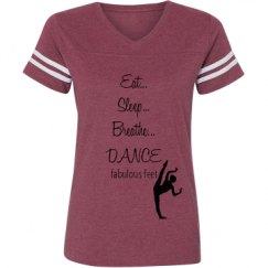 Ladies Relaxed Fit Vintage Sports Tee