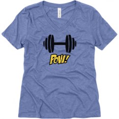 Ladies Relaxed Fit Super Soft Triblend V-Neck Tee