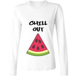 Ladies Relaxed Fit Basic Long Sleeve Tee