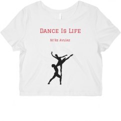 Ladies Slim Fit Crop Top Tee