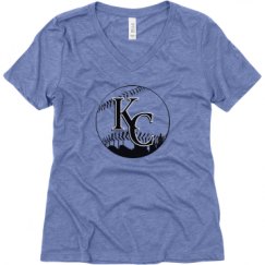 Ladies Relaxed Fit Super Soft Triblend V-Neck Tee