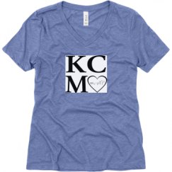 Ladies Relaxed Fit Super Soft Triblend V-Neck Tee