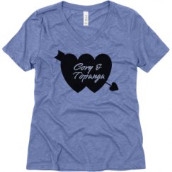 Ladies Relaxed Fit Super Soft Triblend V-Neck Tee